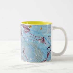 abstract pattern galaxy Two-Tone Coffee Mug
