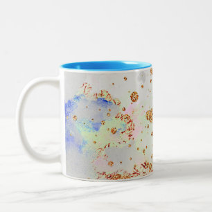abstract pattern galaxy Two-Tone Coffee Mug