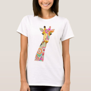 Abstract Pattern Giraffe Women's T Shirts