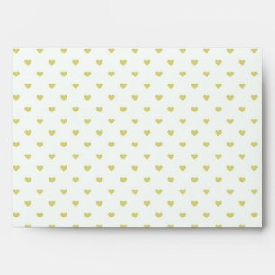 Abstract Pattern Gold Heart with White Background Envelopes