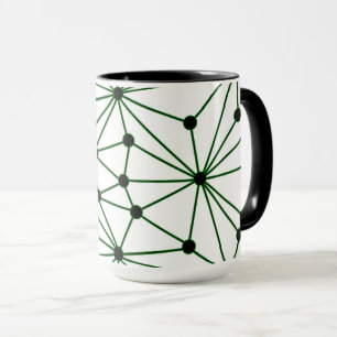 Abstract pattern - green mug