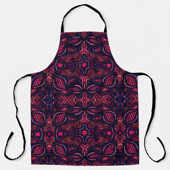 Abstract pattern, hand-drawn, seamless design. apron (Front)