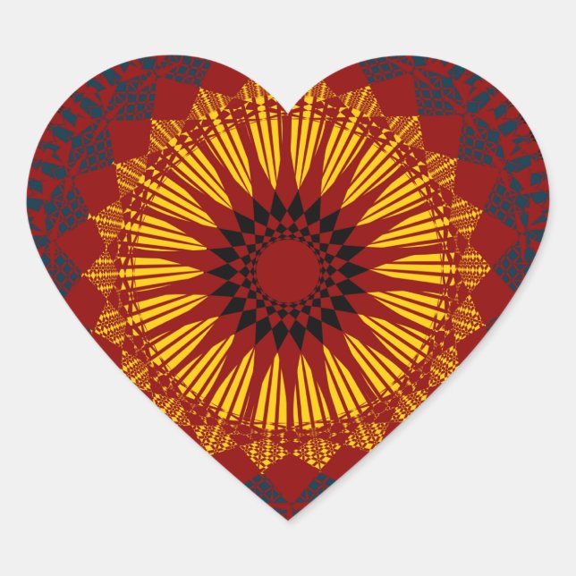 Abstract Pattern Heart Sticker (Front)