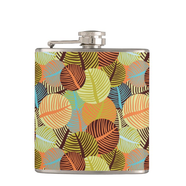 Abstract pattern hip flask (Front)