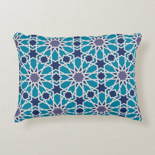 Abstract Pattern In Blue And Grey Decorative Cushion