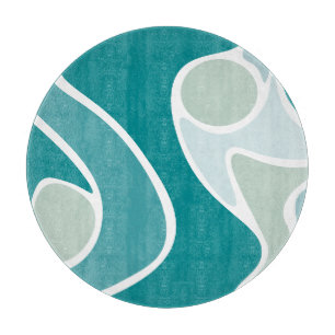 Abstract pattern in blue shades cutting board