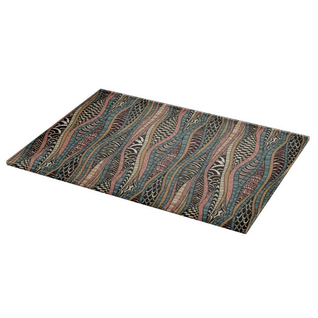 Abstract pattern in ethnic style cutting board (Corner)