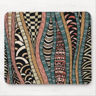 Abstract pattern in ethnic style mouse mat