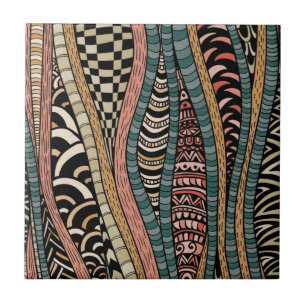 Abstract pattern in ethnic style tile