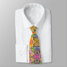 Abstract Pattern in Multi-colours Neck Tie