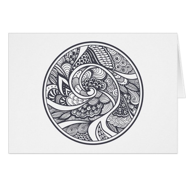 Abstract Pattern In Zen-Doodle Style (Front Horizontal)