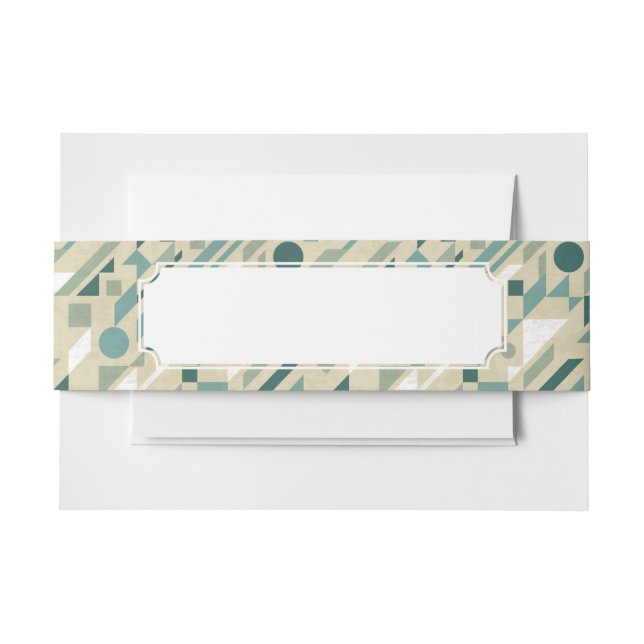 Abstract pattern invitation belly band (Front Example)