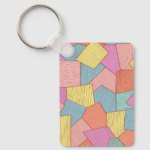 Abstract pattern key ring