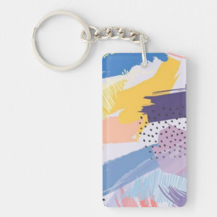 Abstract pattern key ring