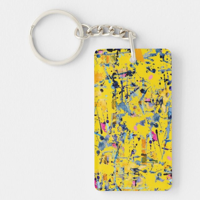 Abstract pattern key ring (Front)