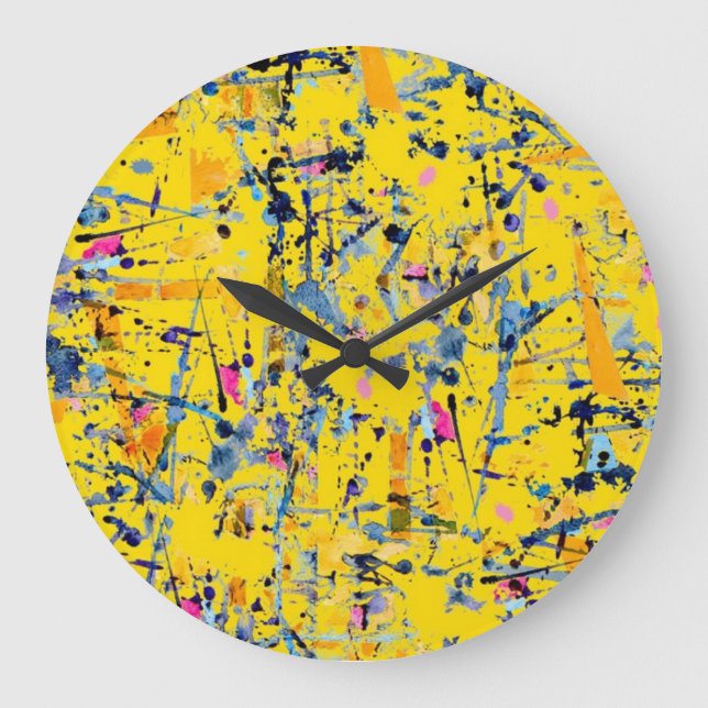 Abstract pattern large clock (Front)