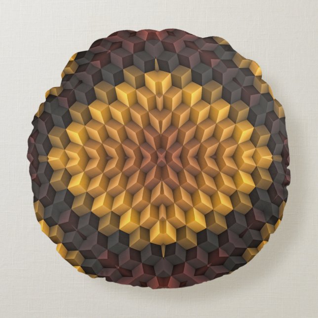Abstract pattern manipulationabstract,art,artistic round cushion (Front)
