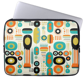 Abstract Pattern Mid Century Modern Colourful RETR Laptop Sleeve