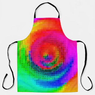 abstract pattern, multicolored geometric wallpaper apron