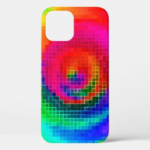 abstract pattern, multicolored geometric wallpaper iPhone 12 case