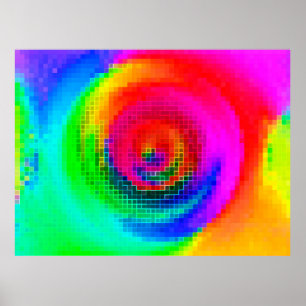 abstract pattern, multicolored geometric wallpaper poster