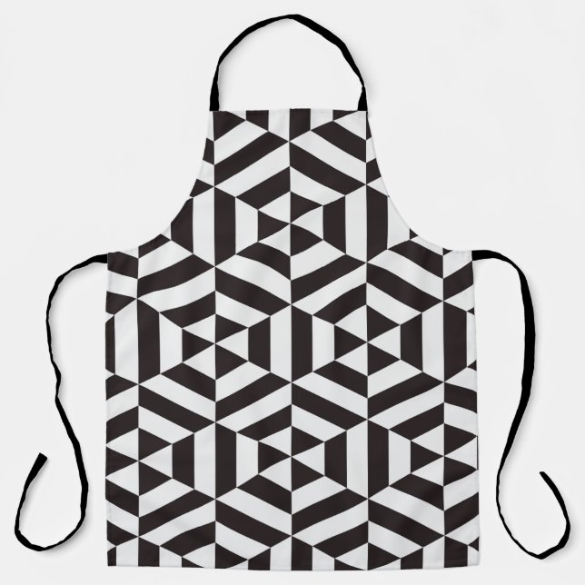 Abstract pattern of geometric hexagon seamless pat apron (Front)