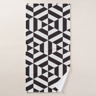 Abstract pattern of geometric hexagon seamless pat bath towel