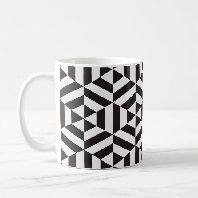 Abstract pattern of geometric hexagon seamless pat coffee mug (Left)