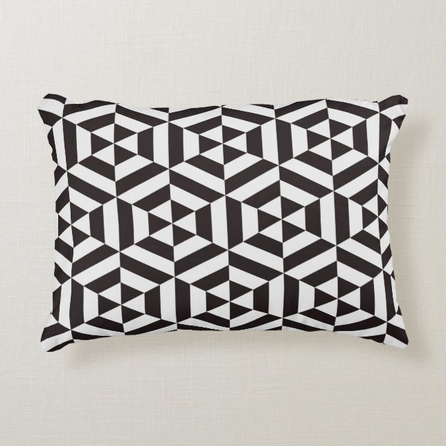 Abstract pattern of geometric hexagon seamless pat decorative cushion (Front)