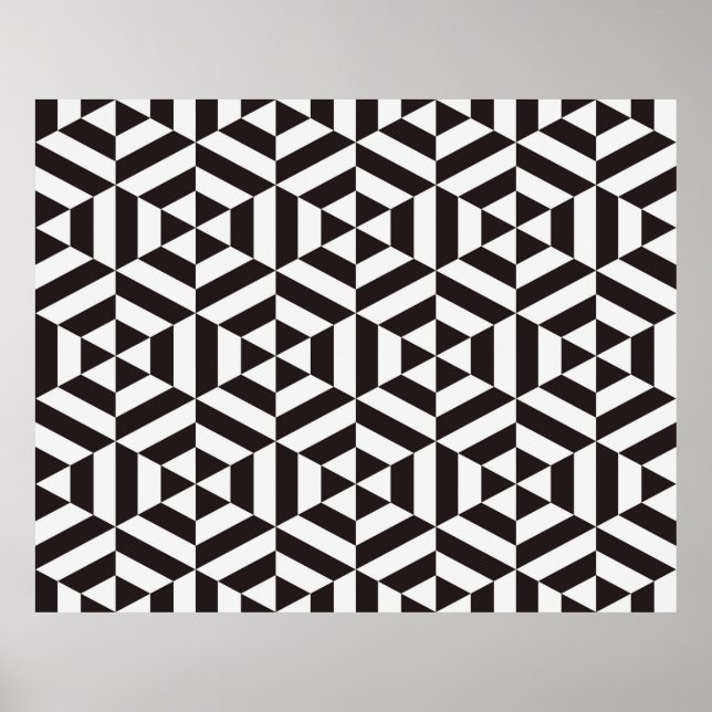 Abstract pattern of geometric hexagon seamless pat poster (Front)