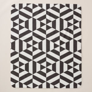 Abstract pattern of geometric hexagon seamless pat sherpa blanket