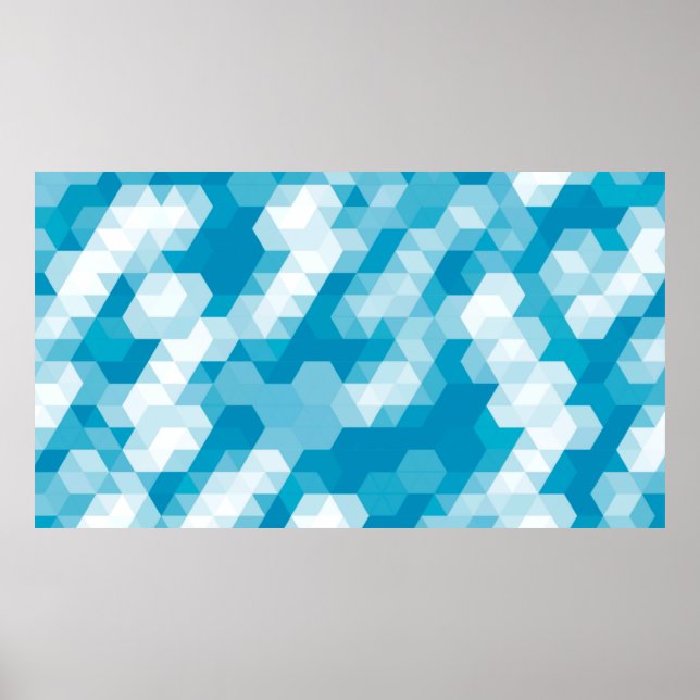 Abstract pattern of geometric shapes backgroundabs poster (Front)