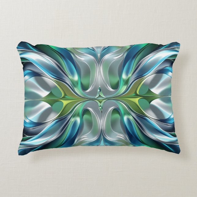 Abstract pattern of water waves decorative cushion (Front)