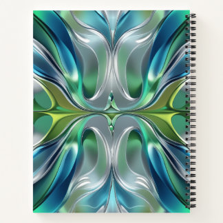 Abstract pattern of water waves notebook
