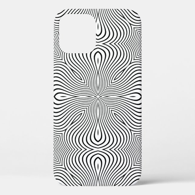 Abstract pattern of wavy stripes or rippled 3D rel Case-Mate iPhone Case (Back)