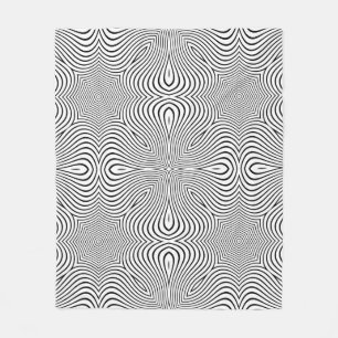 Abstract pattern of wavy stripes or rippled 3D rel Fleece Blanket