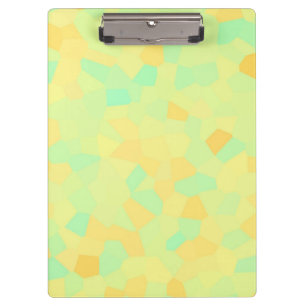Abstract pattern of yellow and green shapes clipboard