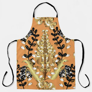 abstract pattern on orange yellow background with  apron