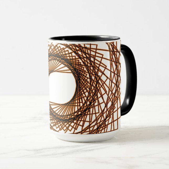 Abstract pattern - orange mug (Front Right)