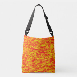 Abstract Pattern Orange Red Yellow Crossbody Bag