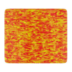 Abstract Pattern Orange Red Yellow Cutting Board