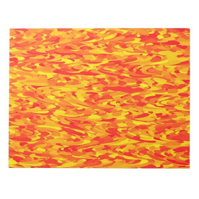 Abstract Pattern Orange Red Yellow Notepad (Front)