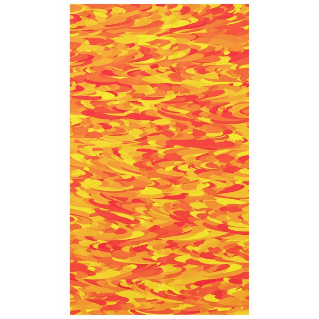 Abstract Pattern Orange Red Yellow Tablecloth (Front)