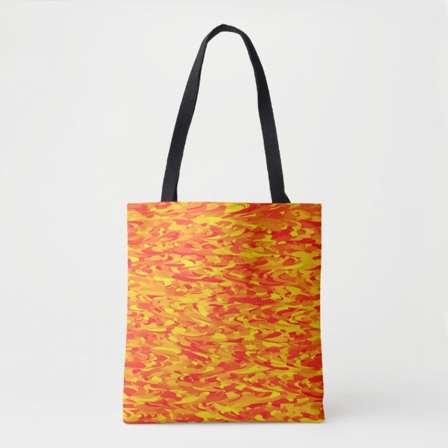 Abstract Pattern Orange Red Yellow Tote Bag (Front)