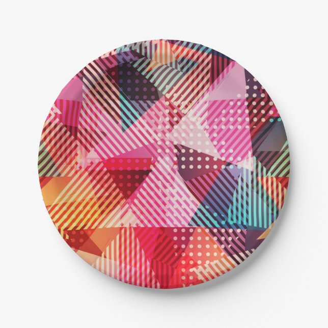 Abstract pattern paper plate (Front)