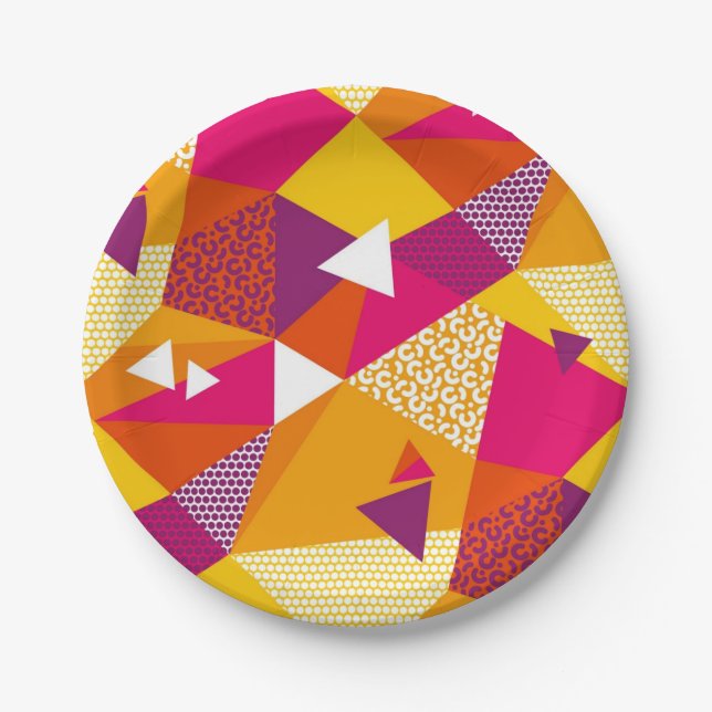 Abstract pattern paper plate (Front)
