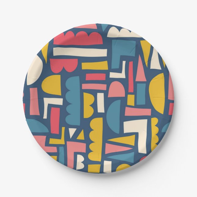 Abstract pattern paper plate (Front)