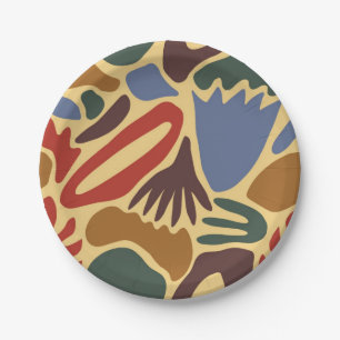 Abstract pattern paper plate