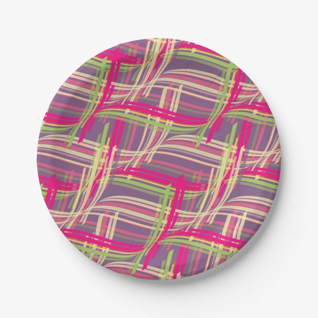 Abstract pattern paper plate (Front)