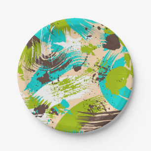 Abstract pattern paper plate